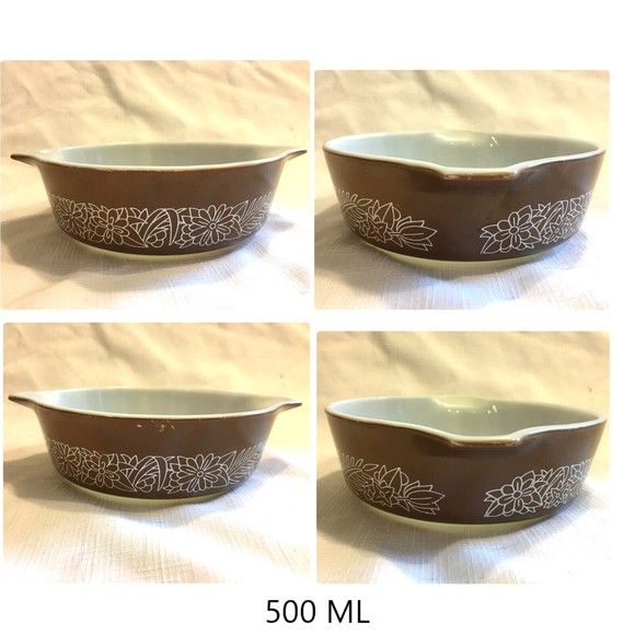 Pyrex WOODLAND 3 Piece Nesting Casserole Dishes Bowls - Picture 6 of 7